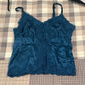 Shyanne Teal Lace Camisole